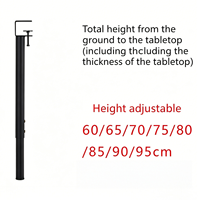 Supports de table télescopiques réglables en acier au carbone, sans perçage, à fixation par pince, pour bureau d'ordinateur, pieds en fer
