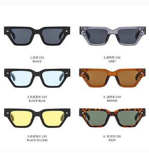 Gafas de Sol Cuadradas Retro 2025 con Logotipo Personalizado, Gafas de Sol Rectangulares con Marco Pequeño y Protección UV400 para Hombre y Mujer - Product Image 6