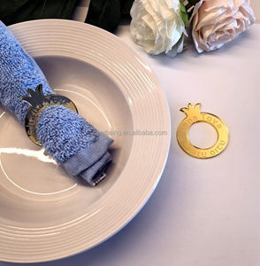 Thiết Kế Acrylic Khăn Ăn Nhẫn Cho Đám Cưới Sinh Nhật Bên Hiện Nay Lễ Kỷ niệm Giáng Sinh Shanah Tovah Lựu - Product Image 6