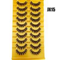 Nouveau 10 paires de cils de vison bande claire cils entrecroisés bande transparente faux cils