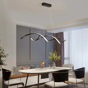 Lampe LED suspendue au Design moderne de vague pour Restaurant CE blanc chaud blanc froid