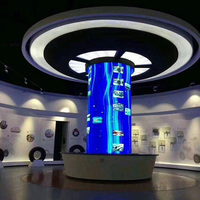 Lecede Personnalisé 360 Degrés Toit Colonne Ronde Circulaire Courbe Cercle Doux Flexible Led Écran D'affichage