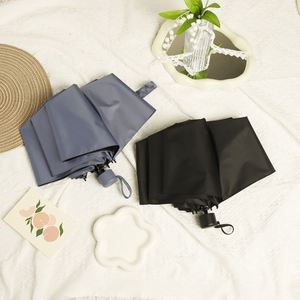 Parapluie pliant avec revêtement noir UPF50+, anti-UV, imperméable, portable, double usage soleil/pluie, idéal pour les déplacements quotidiens - Product Image 1