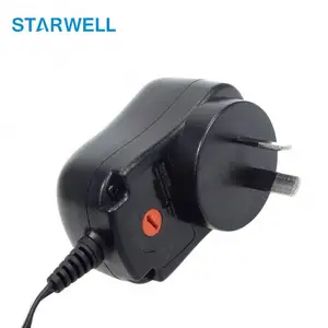 12w 12V 1A multi output wall mounted ac to adapter with six tips with EU UK US plug