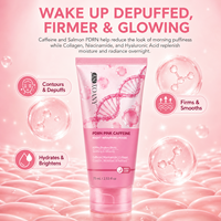 Masque de nuit hydratant et raffermissant ATOANY PDRN à la caféine rose, masque de nuit en gelée de collagène pour la peau