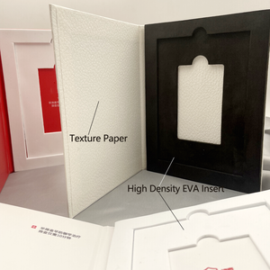 Sang trọng tùy chỉnh thiết kế logo tông giấy VIP chủ thẻ Hộp Quà Tặng Matt cán và dập nổi cho khung ảnh - Product Image 2
