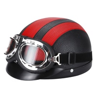 Casque rétro demi-coque EPSABS avec visière, pour scooter électrique et moto, sécurité toutes saisons, taille unique universelle