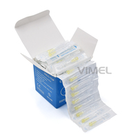 Aiguille d'irrigation dentaire Endo pointe simple/double trou 30G 25mm aiguille d'irrigation jetable stérilisée consommables dentaires