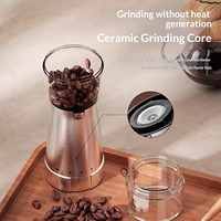 Moulin à café électrique portable, mini broyeur de grains, fonctionne sur batterie, pour les voyages et le camping