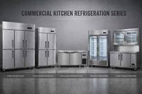 Plan de travail en acier inoxydable pour congélateur commercial, table de préparation et de stockage de produits surgelés pour restaurant, hôtel, cuisine