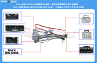 Livraison rapide - Cadre de lecteur DVD en matériau ABS AUDIO&WORK pour Civic 2006-2012 - Radio de voiture 12,3 pouces avec installation facile