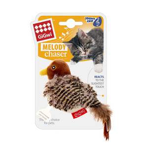 Giocattoli eco-friendly per gatti gatta che sbattono ali di simulazione di uccelli interattivi Flappy <span class=keywords><strong>Bird</strong></span> Chase Touch attivati peluche giocattolo da gioco - Product Image 3