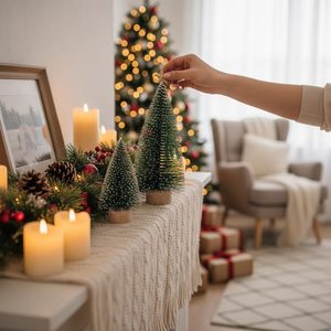 Sanwei Hot Bán Mini sisal Cây Thủ Công Chai Bàn Chải Cây Thông Nhỏ Cây Giáng Sinh - Product Image 4