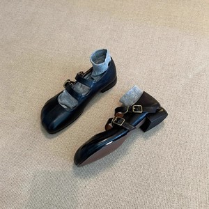 Eleganti <span class=keywords><strong>Ballerine</strong></span> Retrò Francesi <span class=keywords><strong>con</strong></span> Doppio Cinturino, Scarpe Mary Jane a Tacco Basso per Donne, Ultra Morbide <span class=keywords><strong>con</strong></span> Fodera Antiscivolo in Peluche - Product Image 4