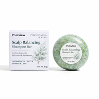 Savon solide à base de plantes multifonctionnel pour la croissance et le renforcement des cheveux, style chinois personnalisé, 80g