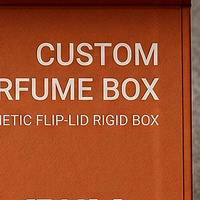 Confezione Regalo di Lusso Personalizzata per Colonia Arancione e Scatola Magnetica per Presentazione Profumo con Scatola di Carta Profumata e Scatola per Confezionamento Fragranze