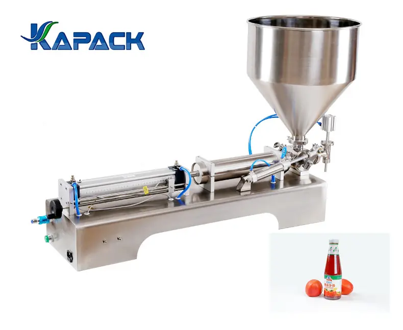 Kapack Semi Automatische Zuiger Vulmachine Pasta Ketchup/Mayonaise/Jam/Chili Saus/Honing Vulmachine Fabrikanten