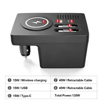 Base de Carga para Auto Vtear con Cable Retráctil, Accesorios Decorativos para el Interior, para Audi A5 B9 / Audi S5 F5 2017-2024