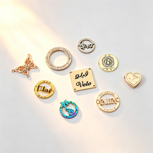 Zinc Alloy Custom Metal Logo Tags Customized Enamel Brand <b>Labels</b> Private Sewing <b>Name</b> Badges for Fashion Apparel Bags - Product Image 3