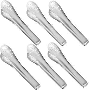 Pinzas de Cocina Resistentes al Calor con Logotipo Personalizado al por Mayor, Juego de Pinzas de Acero Inoxidable con Puntas de Goma Antiadherentes - Product Image 1