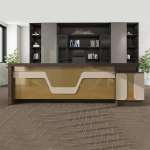 Escritorio Ejecutivo Moderno de Madera en Forma de L, Diseño Modular Extensible para Uso de CEO/<span class=keywords><strong>Director</strong></span>/Gerente - Product Image 1