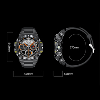 Reloj Inteligente Deportivo Clásico PG222 con Linterna, Monitor de Sueño, Resistente al Agua IP68, Nuevo Modelo 2025