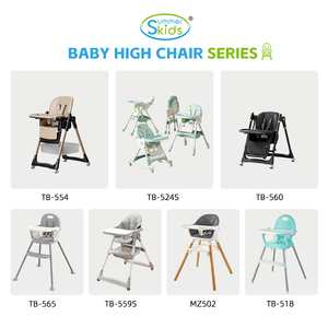 Seggiolone Pappa Pieghevole Portatile 3 in <span class=keywords><strong>1</strong></span> per Bambini, <span class=keywords><strong>Sedia</strong></span> da Pranzo Regolabile per Neonati - Product Image 4