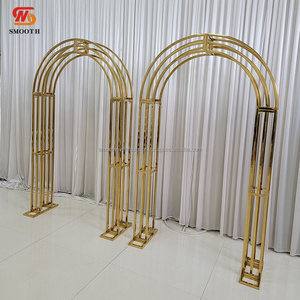 SMOOTH Best Seller Backdrop Wedding <b>Gold</b> Backdrop Arch Stainless Steel Round <b>Gold</b> Metal Arch Decoration - Product Image 6
