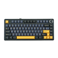 Teclado Mecánico para Juegos Aula F75, 80 Teclas, Estructura Gasket, con Perilla, Diseño 75%, Intercambiable en Caliente, Tres Modos, para Computadora/PC/Laptop