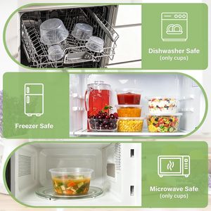 34oz 1000ml Disposable Circular Lunch Box with Lid PP Material Restaurant Use <b>Takeaway</b> <b>Container</b> Food Packaging - Product Image 4