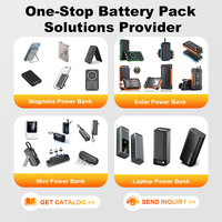 Batterie externe sans fil personnalisée avec écran LCD, chargeur rapide USB-C PD20W, PowerBank magnétique 5000mAh pour iPhone, batterie portable