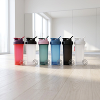 Tasse de shaker de protéines PP de 600ml avec impression double face Bouteille de sport portable pour salle de sport Fitness en plein air Milkshake Boire directement