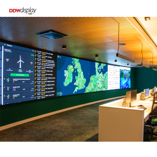 High Quality 1.56mm Mini Pitch Full Color HD COB LED Video Wall Screen with 5-Year Warranty for Command Center Integration