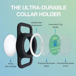 Funda protectora personalizada con etiqueta de aire para collar de mascotas, funda de rastreador de silicona con etiqueta de identificación antipérdida para <span class=keywords><strong>Apple</strong></span> AirTags - Product Image 3