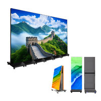 Taşınabilir Katlanabilir Poster LED Ekran İç Mekan P1.8 P2 P2.5 Ayaklı LED Poster Video Panel Aynalı Poster LED Ekran