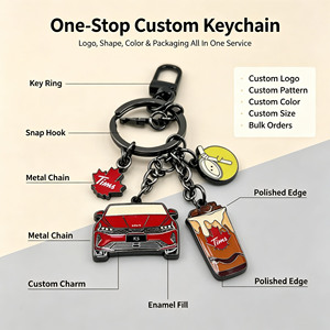 Portachiavi Smaltati Personalizzati all'Ingrosso, Multi-<span class=keywords><strong>Charm</strong></span>, in Metallo Durevole, Forme Personalizzate, Regalo Promozionale, OEM, Campionatura Rapida, MOQ Basso - Product Image 2