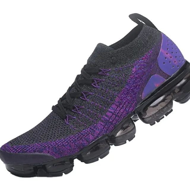 2018 Air Cushion Men's Sports Running Shoes High Quality Fashion Purple Casual Shoes Men Sneakers