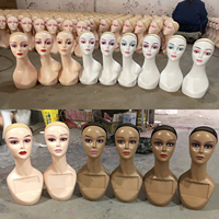Tête de Mannequin Réaliste pour Présentation de Perruques, Tête de Poupée Féminine Professionnelle pour Maquillage, Présentoir à Perruques, Chapeaux et Bijoux