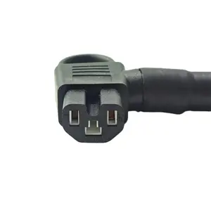 IEC C13 C14 male to female 50A T-type power cord plug high current power cable for electric vehicles with 10AWG silicone cable