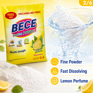 Poudre à lessiver de haute qualité en promotion, 11 kg, prix usine, parfum citron, bonne odeur, blanchissant, détachant, Sierra Leone - Product Image 3