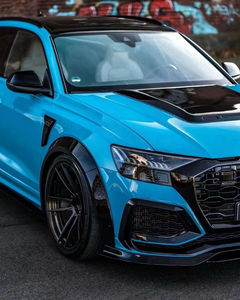 Kit de carrosserie large Style PD pour <span class=keywords><strong>Audi</strong></span> RSQ8 Kit de carrosserie de capot de diffuseur arrière de jupe de lèvre avant en fibre de carbone - Product Image 4