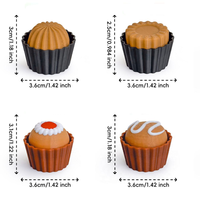Porte-clés anti-stress en forme de dessert imprimé en 3D, idéal pour breloque de sac - Vente flash