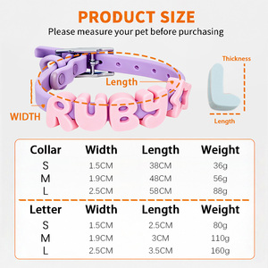 Hot SALE DIY 26 Letter Accessories Adjustable Silicone Letters Dog <strong>Collar</strong> Durable Multi-sized Pet <strong>Collar</strong> for <strong>Puppy</strong> - Product Image 2