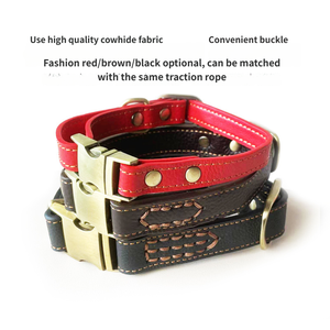 Luxe Hoge Kwaliteit Brede Private Label Lederen Training Hondenhalsband Sublimatie - Product Image 5