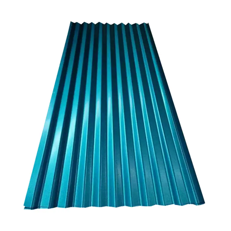 Painted PPGI 120gsm Trapezoid Color Coated Corrugated Roofing Sheet