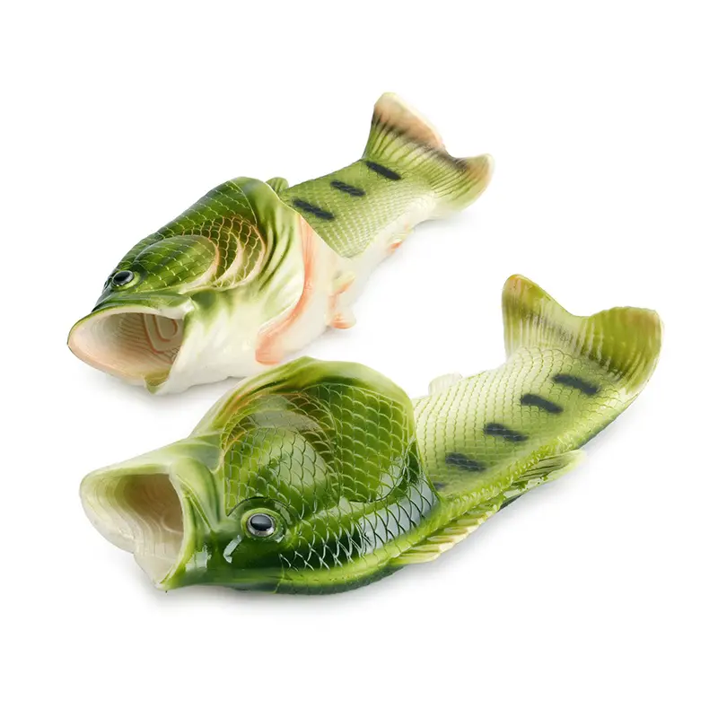 Fish Slippers Weird Creative Fish-shaped Flip-flops Couples Summer Outdoor Men And Women Beach Shoes Tide Fish Slippers