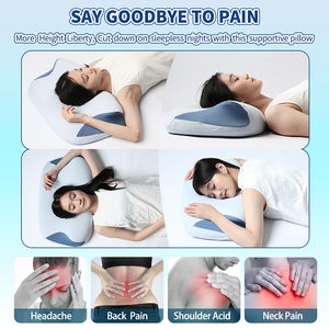 Memória Espuma Cervical Travesseiro 2 em 1 Ergonômico Contorno Ortopédico Travesseiro Pescoço Dor Contorneada Suporte Travesseiros para Travesseiros Lados - Product Image 6