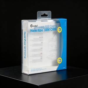 Caja de PVC transparente de alta calidad con impresión offset personalizada, caja plegable de plástico PET transparente para embalaje de fundas de teléfono y cargadores portátiles. - Product Image 5