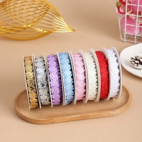 Ruban d'emballage en forme de fleur de fraise de 1,5 cm pour accessoires vestimentaires, décoration de fêtes, boîte cadeau, bricolage fait main