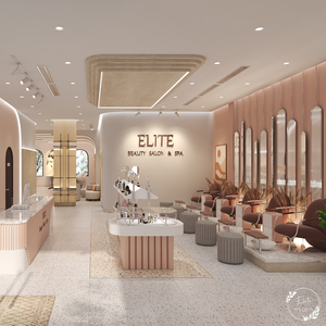 Tùy chỉnh được thiết kế treo tường Tóc Giả Nước hoa Showcase cho các cửa hàng làm đẹp Thẩm mỹ viện & mỹ phẩm hiển thị đứng cho tiệm làm tóc - Product Image 4